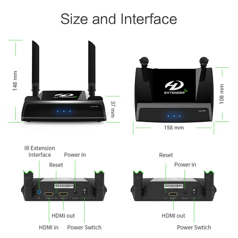 Беспроводной HDMI AV видеопередатчик 2 4G/5G 1080P приемник преобразователь кабель