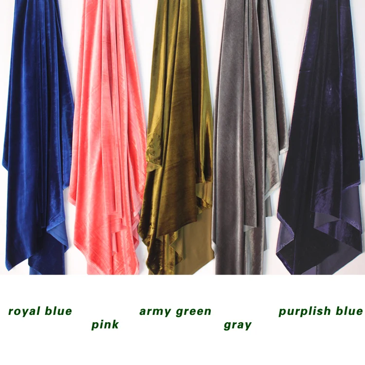 Шелковая Бархатная ткань велюровая плиссированная одежда вечернее платье