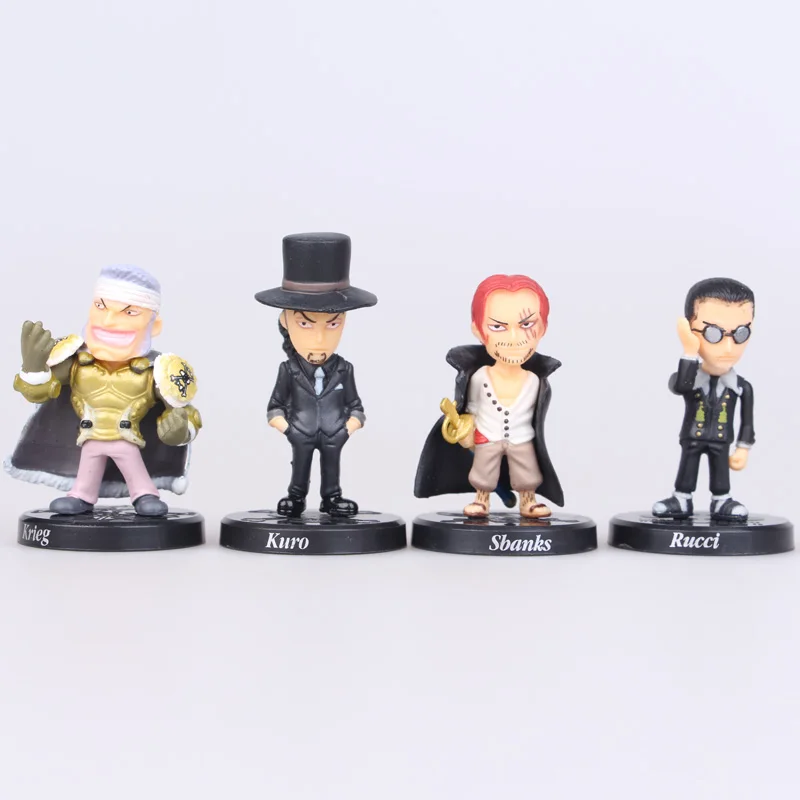 Новинка Лидер продаж 12 шт./компл. 5 см цельная экшн фигурка Akakami no shankusu mini luffy