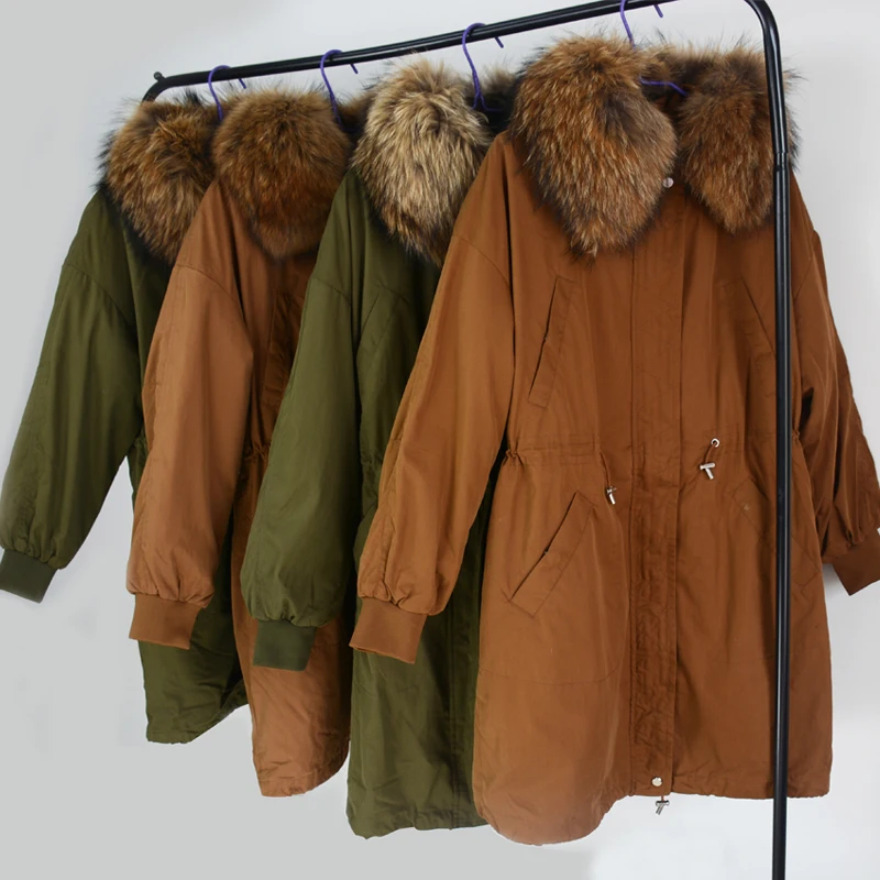 Winter Jacket Women 2018 Brand Real Raccoon Fur Collar Hooded Down Parka Female Outwear For Women's Warm Slim Jackets And Coats | Женская