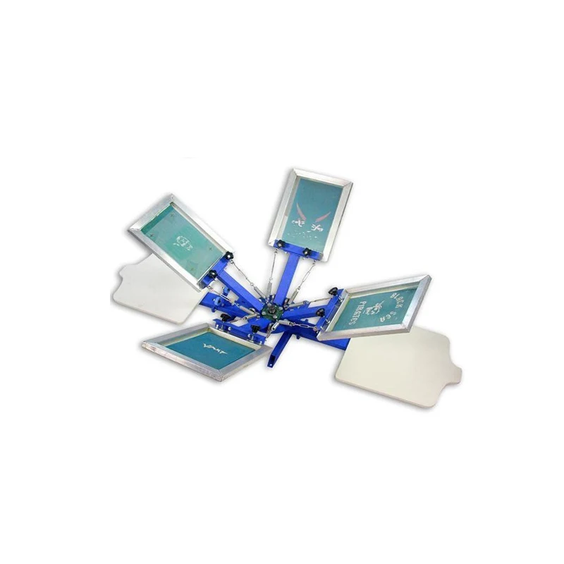 

TJ manual 4 color 2 station tshirt screen printing machine t-shirt printer press equipment 55*45cm DIY TShirts