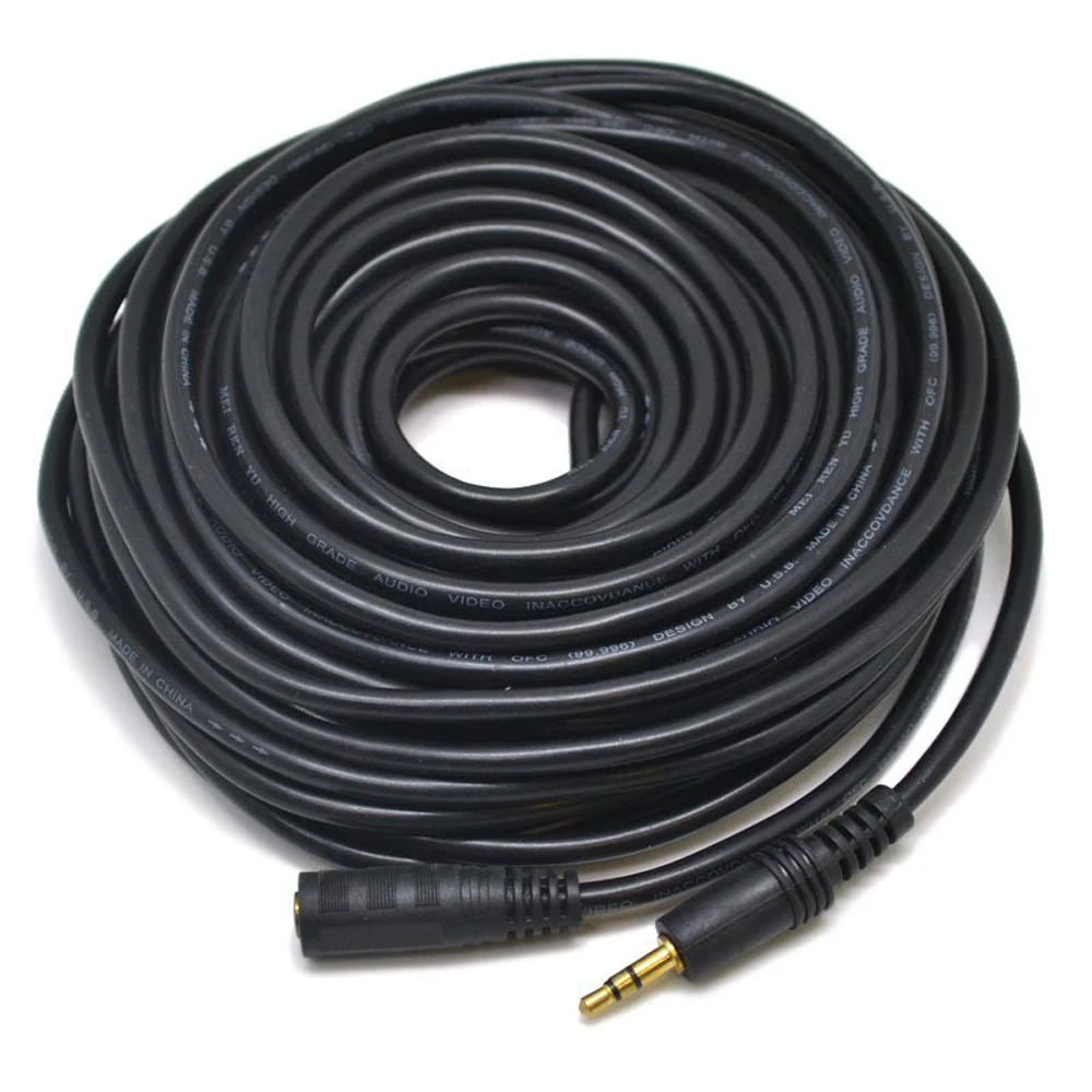 Мини удлинитель DHDL Stereo 15 м 3 5 мм длинный черный аудиокабель|cable extension cable|mini audio