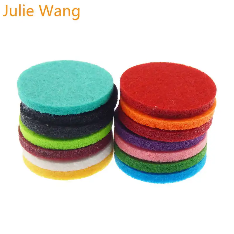 Julie Wang 20 шт. цветные круглые квадратные войлочные прокладки для эфирного масла
