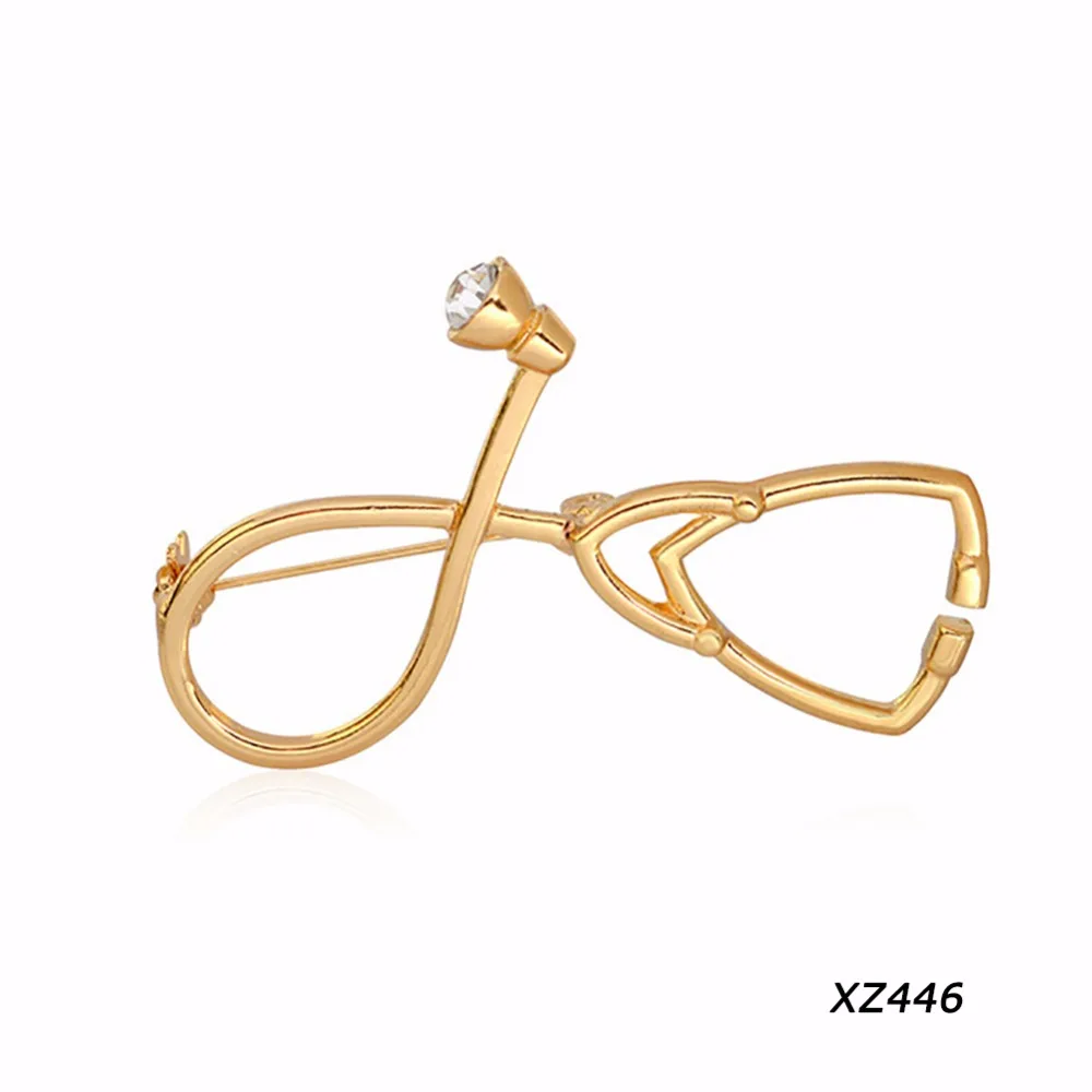 Брошь в виде стетоскопа модный медицинский ювелирный стетоскоп булавка для