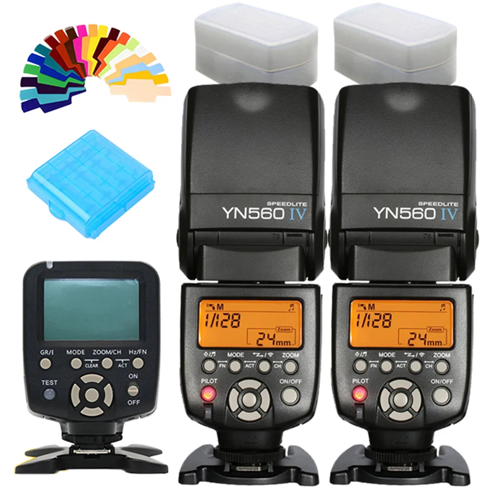 YONGNUO YN560IVx2 YN560 IV YN 560 + YN560TX 560TX Master Speedlite вспышка для Canon Nikon|yongnuo yn560iv|speedlight for canonyn560 iv |