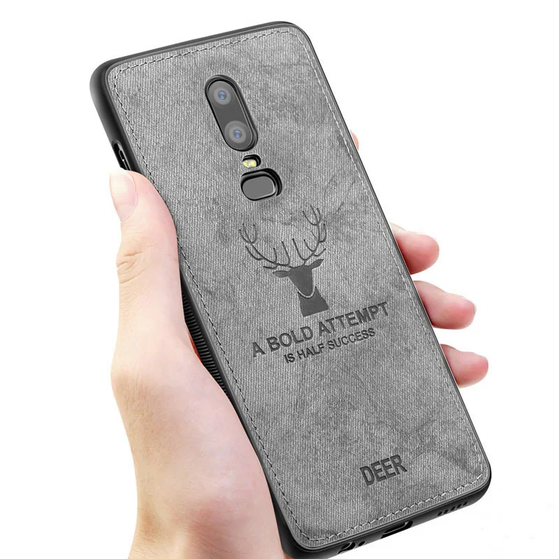 Чехол с 3D текстурой оленя для Oneplus 5 1 + ультратонкий тканевый чехол 6 T