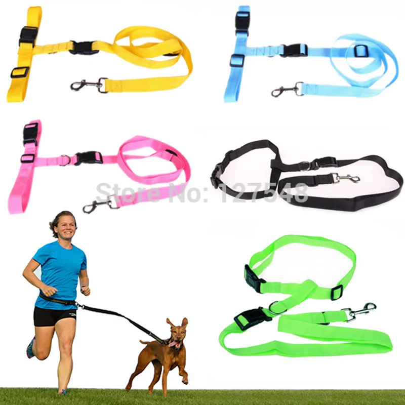 Регулируемый поводок для собак 7 цветов бега пеших прогулок бега|dog lead|hands free leashleash