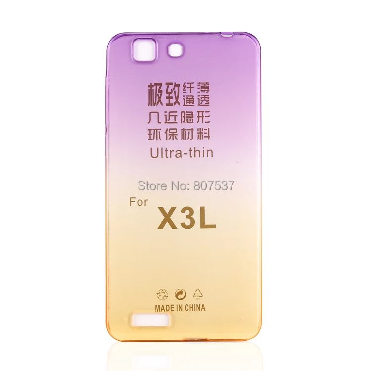 Мода Градиент Цвета Радуги Ясно ТПУ Прозрачный Чехол Для BBK VIVO X3 Тонкий Мягкий
