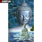 Алмазная 5D картина HOMFUN сделай сам, полноразмернаякруглая вышивка религиозный Будда, вышивка крестиком, подарок, домашний декор, подарок A09064