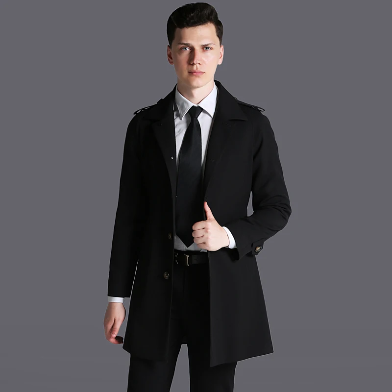 

S-6XL!!Medium-long trench male 2018 spring and autumn single breasted raglan sleeve loose plus size casual outerwear