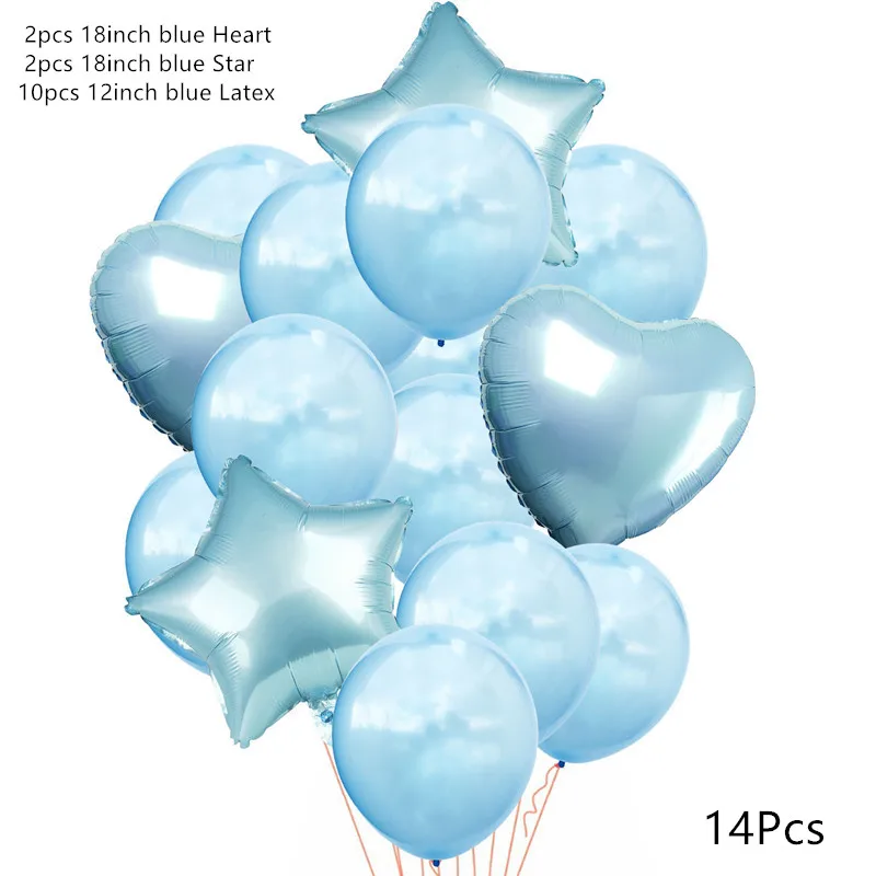14Pcs Blue Свадебные украшения с буквенным фольгой шар Mr Mrs свадебный душ Команда Невесты быть воздушный шар Декор курица вечерние принадлежности для вечеринки-девичника - Цвет: 14Pcs Blue