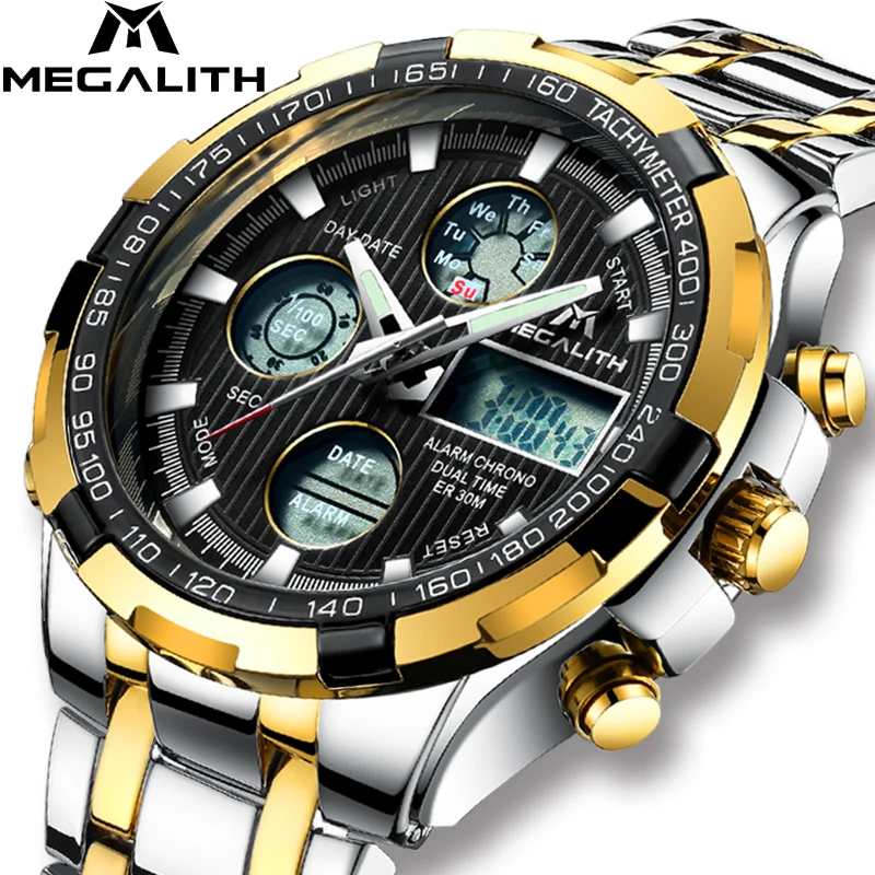 Relogio Masculino 2019 MEGALITH роскошные часы для мужчин спортивные водостойкие цифровой