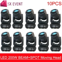 10pieces 2018 new 200w zoom lyre led moving head light dj spot prism moving head led gobo moving beam spot lighting for wedding