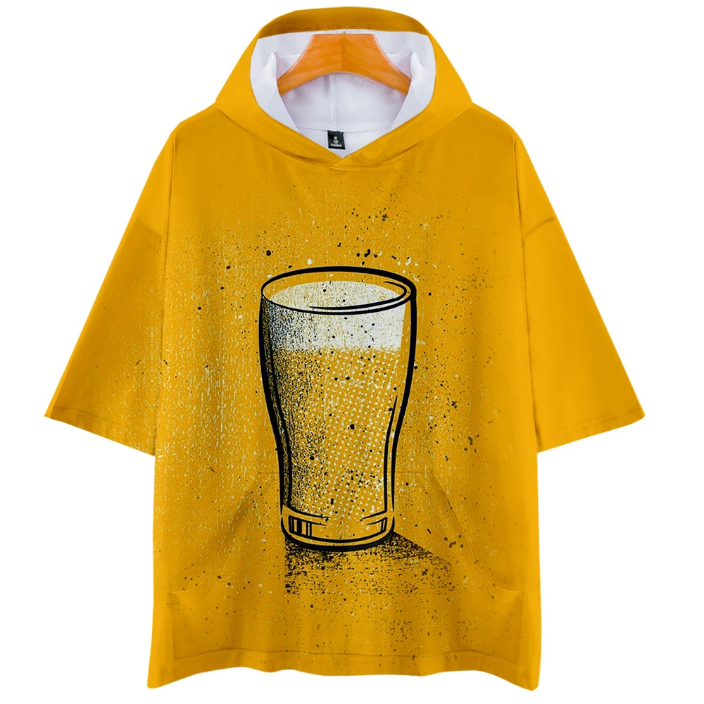 Ar Beer 3D Hoodies New Short sleeve Fashion Summer T-shirt Cool and breathable Sleeve T-Shirt Kpop Casual for women | Женская одежда