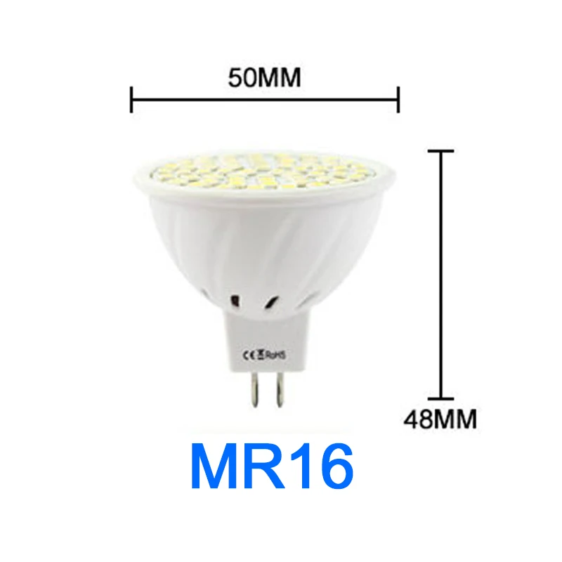 Светодиодный точечный светильник E27 Gu10 Mr16 AC/DC 12 В AC 220 В 240 В светодиодный светильник 60/80 светодиодный s 3 Вт 4 Вт светильник для выращивания лампада точечный светодиодный светильник полный спектр - Испускаемый цвет: MR16