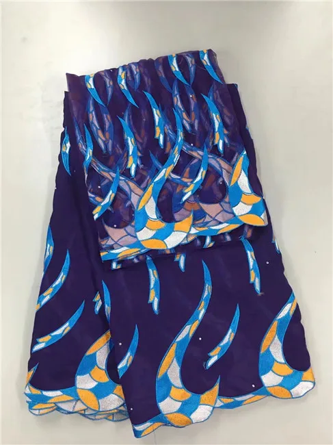 2017 Африканский Кружева Ткань Стиль Базен Riche Getzner хлопок Французский сеть с Orange