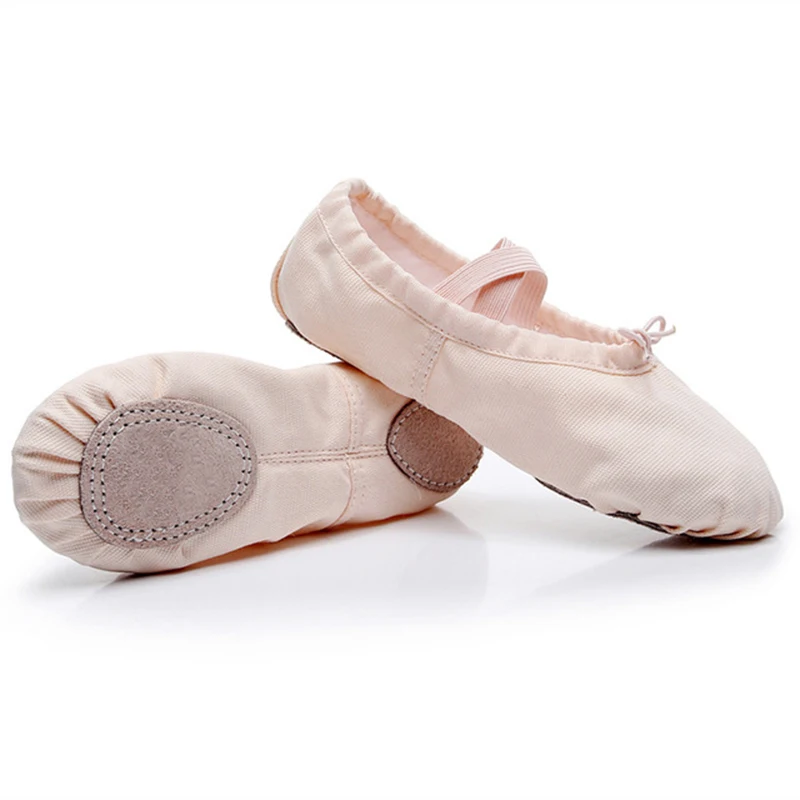 Shose/женские балетки для танцев парусиновые детская танцевальная обувь мягкая на