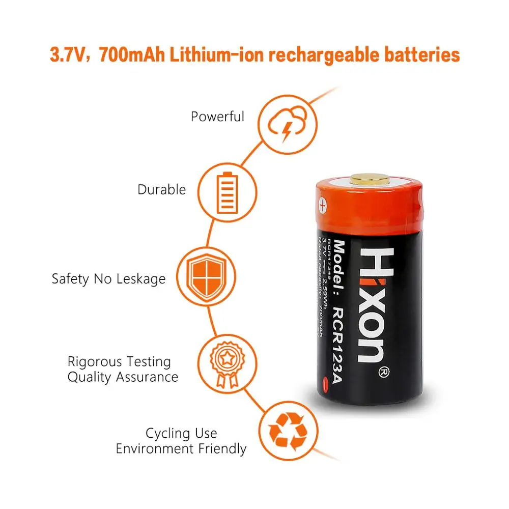 20 шт UL сертифицированный 700mAh 3 7 V RCR123A (CR123A перезаряжаемый) PCB защищенные батареи