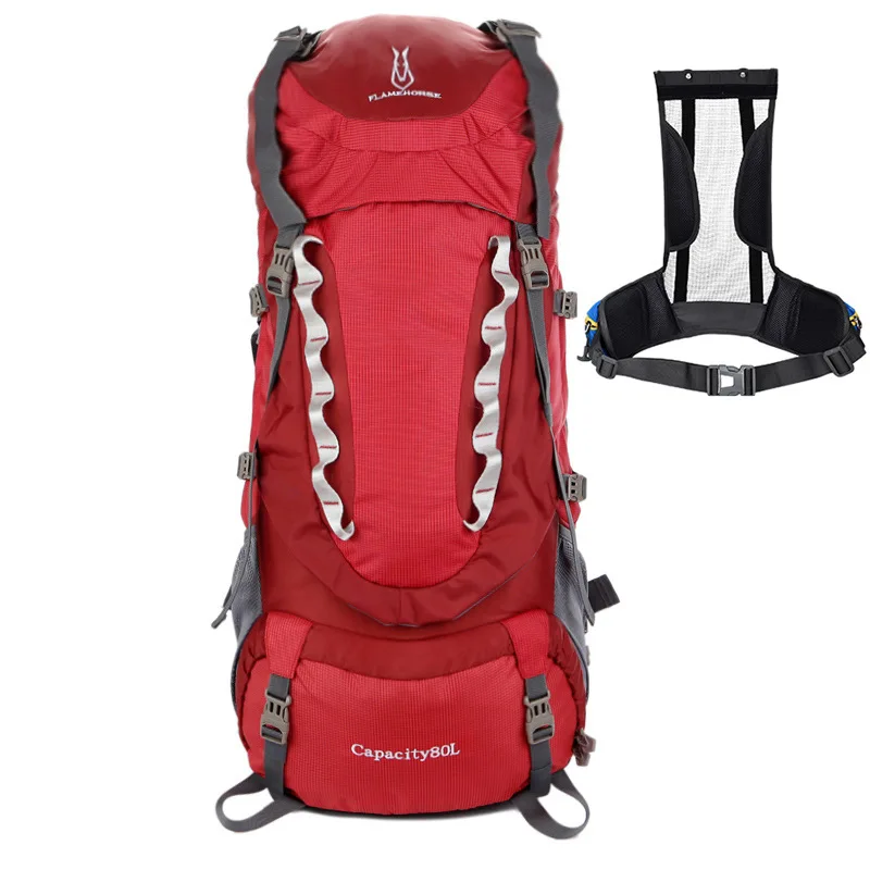 FLAME HORSE Outdoor Mountaineering Backpack 80L Camping Hiking Travel Bag Rucksack Shoulder | Спорт и развлечения