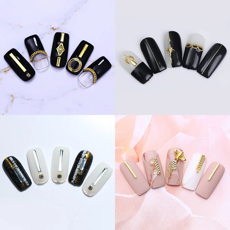 Шпильки для ногтей заклепки блестящие мини бусины AB цветные стразы в форме