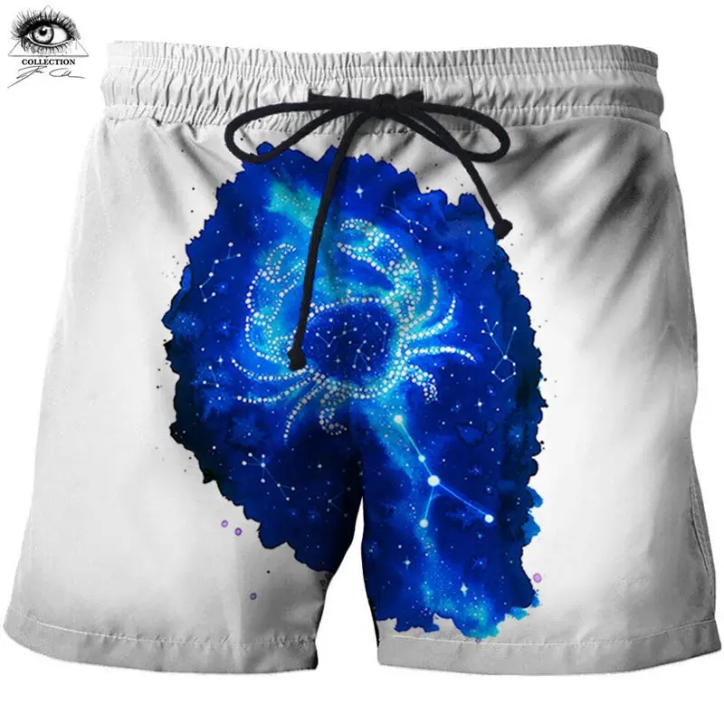Мужские пляжные шорты с 3D принтом в виде Галактики повседневные изображением