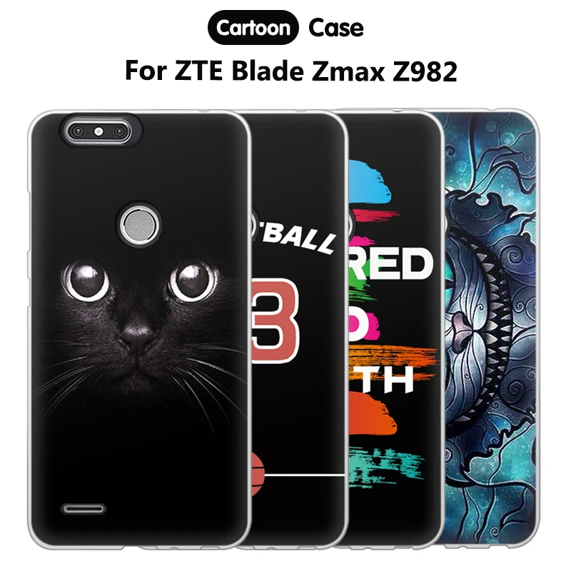 JURCHEN Case For ZTE Blade Zmax Pro 2 Cover Silicone Soft Back Sequoia Z982 / Z Max Phone Cases 3D Cute | Мобильные телефоны и