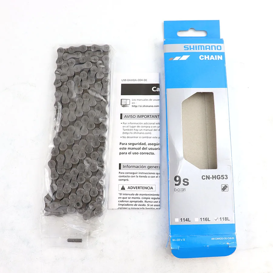 Shimano CN HG53 9 скоростная MTB цепь для дорожного велосипеда 118L звено горного