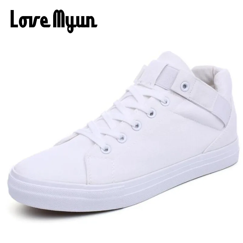 Brand All Black / White Men's Casual Shoes Breathable Canvas Man Lace up flats Sneakers Men Fashion High Top HH-67 |