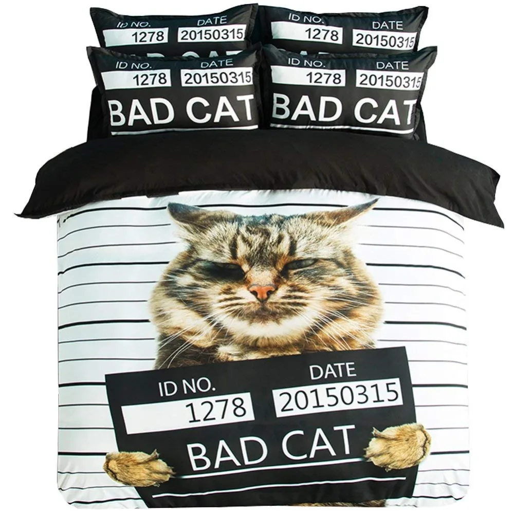 Комплект постельного белья Bad Cat из 3/4 предметов двойной размер для детей