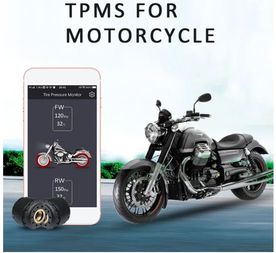 Беспроводная система мониторинга давления в шинах для мотоцикла контроля TPMS