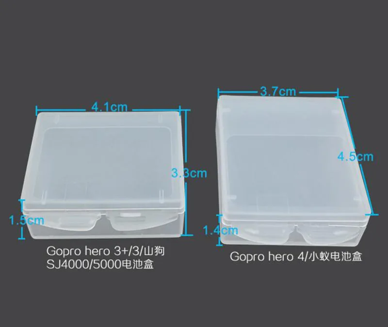 2 шт. Портативный GoPro hero 3 + 4 5 SJ4000 SJ5000 Батарея коробка для хранения переноски