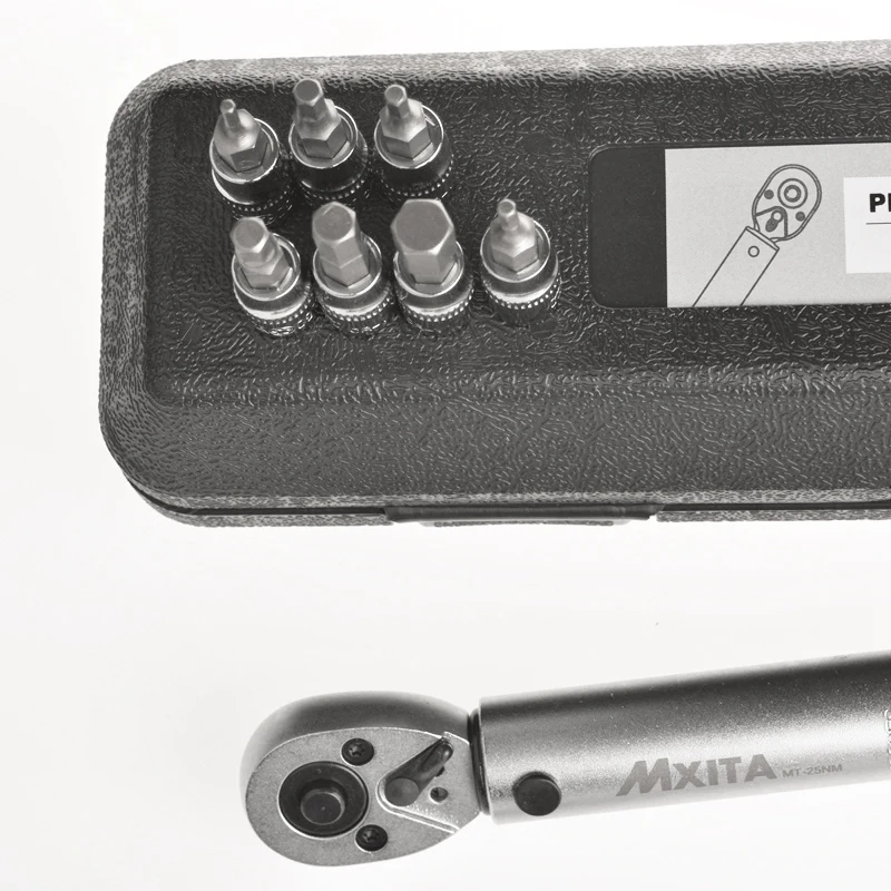 Mxita Высокоточный промышленный 17 шт. набор 1/4 Dr 1-25Nm предустановленный динамометрический ключ, набор инструментов для велосипеда, Ремонтный гаечный ключ, динамометрический ключ