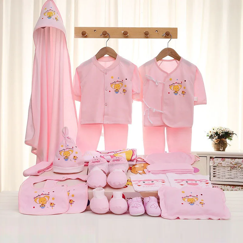 Emotion Moms/комплект одежды для новорожденных от 0 до 3 месяцев, брендовая одежда для маленьких мальчиков и девочек нижнее белье из хлопка с рисунками из мультфильмов, 26 шт./компл - Цвет: 26Pcs Set