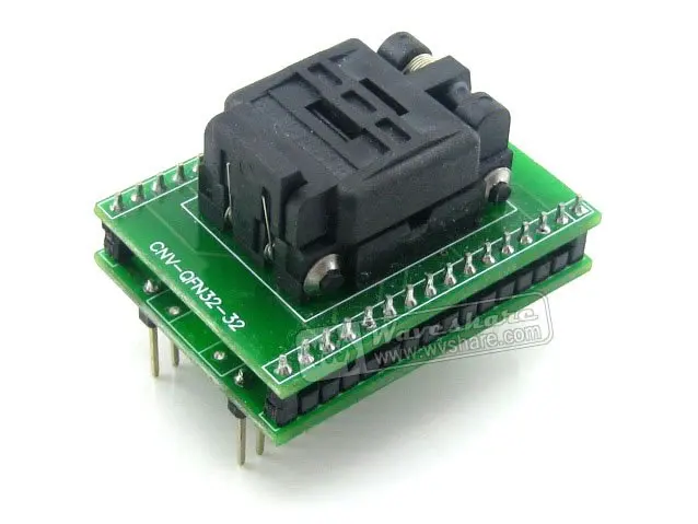 Тестовый адаптер программирования QFN32 к DIP32 IC посылка пакет MLF32 MLP32 Plastronics 32QN50S15050