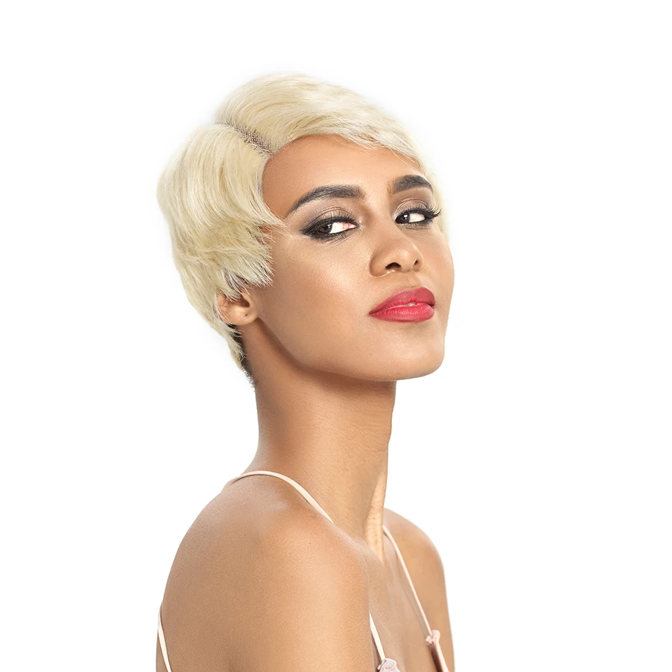 Debut Lace Front Human Hair Wigs 613 Blonde Lace Front Wig Short Remy Indian Hair Wigs U Part Lace Real Human Wigs For Mom