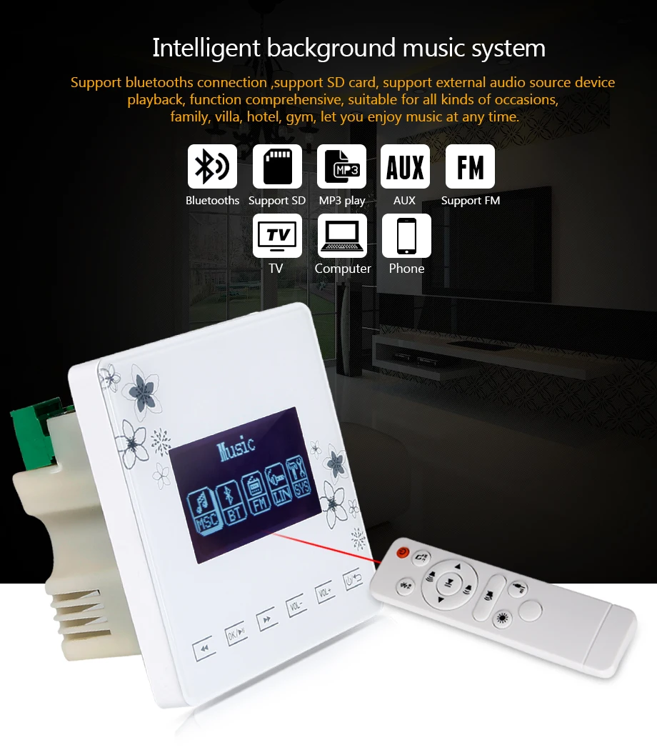 Oupushi A0+ KS803 настенный усилитель с потолочным динамиком дешевый пакет для домашнего кинотеатра фоновая музыкальная система