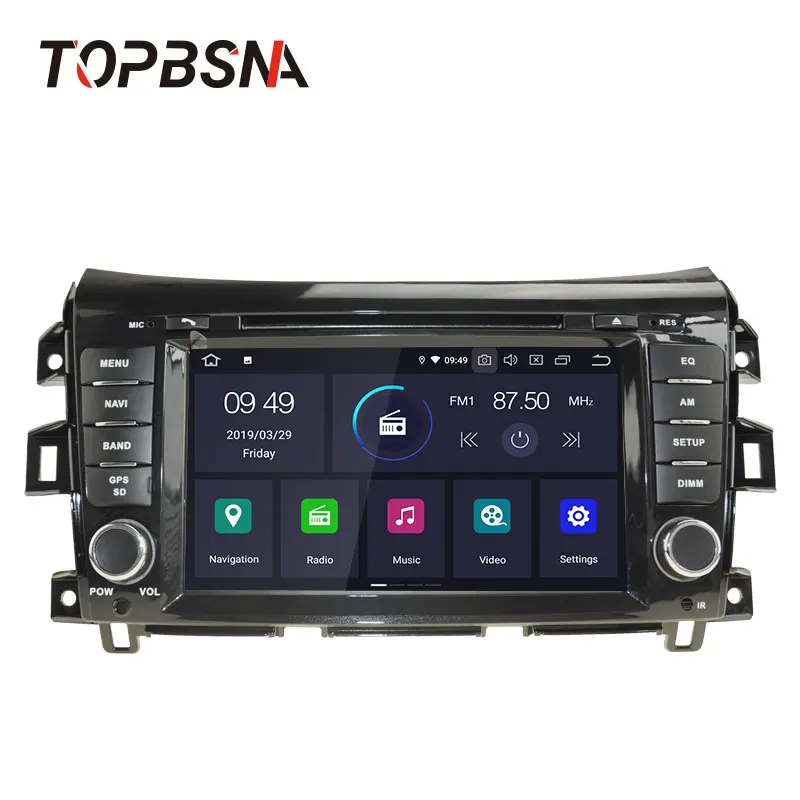 Автомобильный мультимедийный плеер TOPBSNA проигрыватель на Android 10 с GPS для Nissan Navara