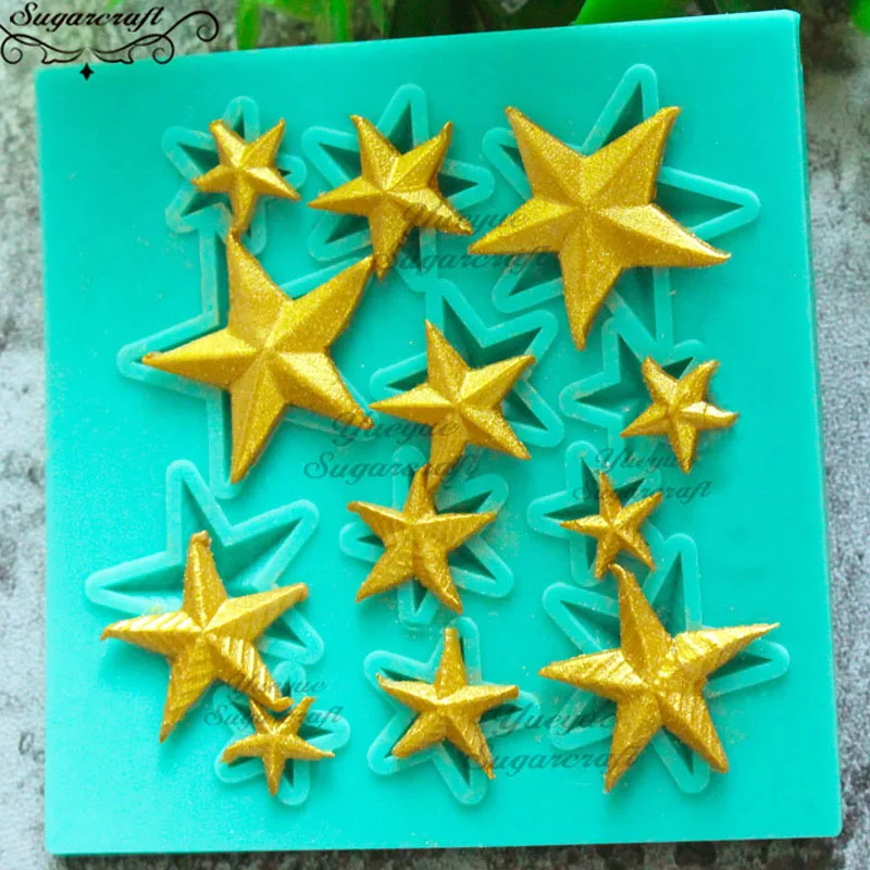 Yueyue Sugarcraft звезда силиконовая форма помадка для украшения торта инструменты