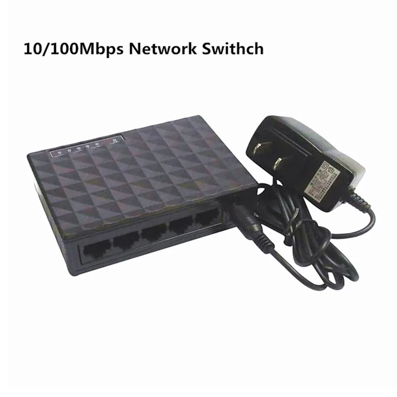 10/100 Мбит/с сетевой коммутатор мини 5 портов Быстрый Ethernet концентратор