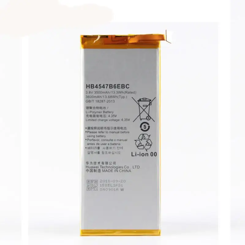 Original High Capacity HB4547B6EBC phone battery For Huawei Honor 6 Plus PE-TL20 PE-TL10 PE-CL00 PE-UL00 6plus 3500mAh | Мобильные