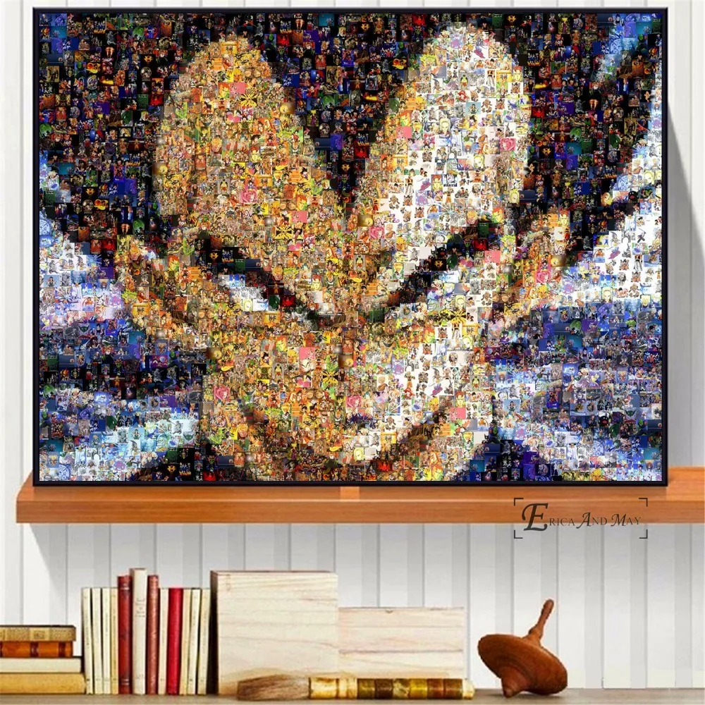 Dragon Ball Z стиль пазла плакаты и репродукции, настенное искусство декоративная картина холст живопись для гостиной домашний Декор без рамы