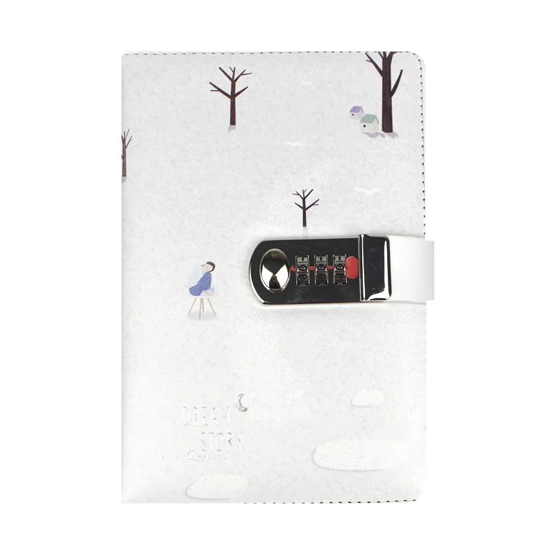 

Creative Codebook Simple Lovely Multifunctional Locked Diary Student's Handbook Notebook