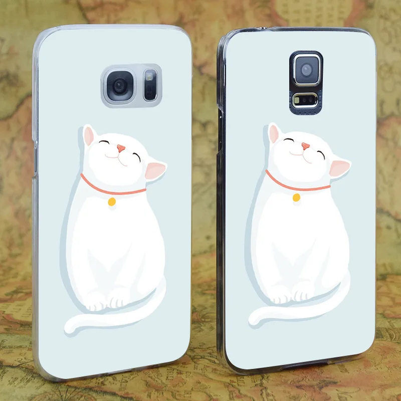 E2686 белый прозрачный Жесткий ПК чехол для samsung Galaxy Note S 3 4 5 6 7 8 9 Mini Edge Plus |
