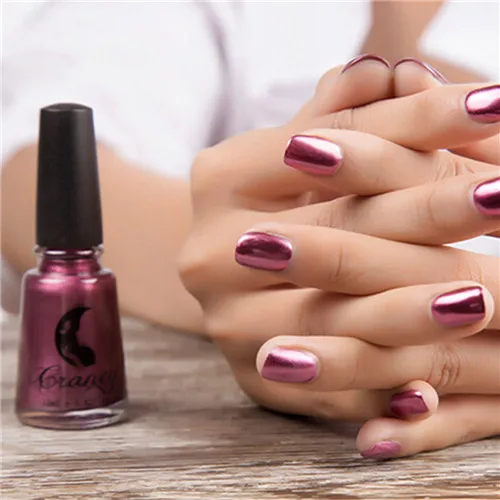 Purple Новая мода для женщин и девушек зеркальный лак для ногтей покрытие серебряная паста металлический цвет нержавеющая сталь красота дизайн ногтей Прямая поставка - Цвет: Purple