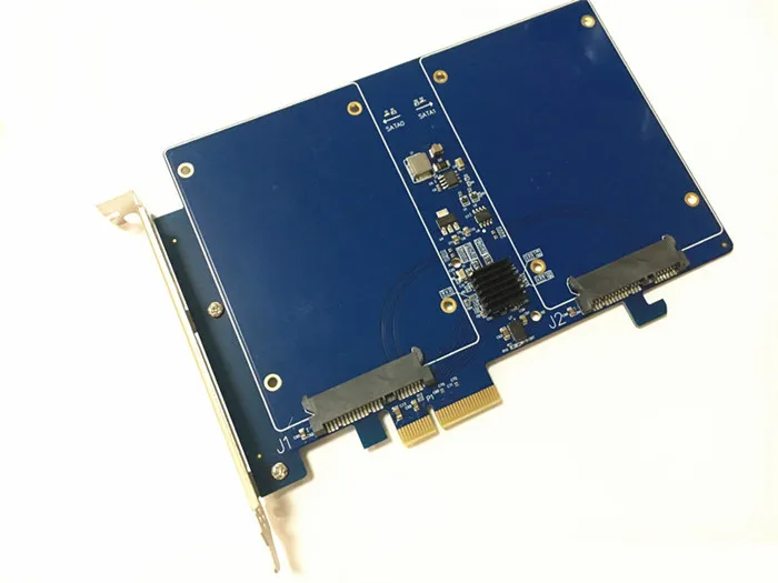 Marvell 88SE9230 высокоскоростной двойной SATA III к PCI Express PCI-E 2X SSD адаптер для MAC PRO 3 1-5 1
