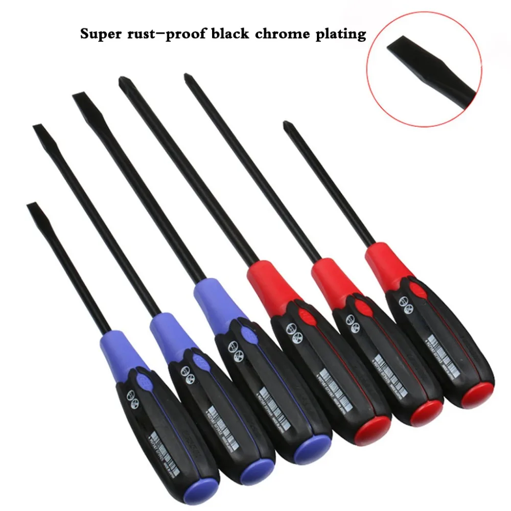 

1 шт. отвертка с мягкой ручкой твердая Крестовая шлицевая прочная Магнитная отвертка из нержавеющей стали