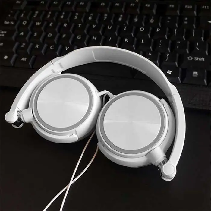 Новые проводные наушники с микрофоном Накладные бас HiFi Звук музыка стерео для