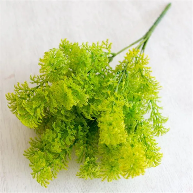 Искусственный зеленый пучок (7 стеблей/шт) Имитация Maidenhair Пластиковые Зеленые