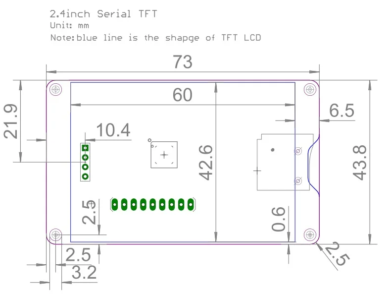 Открытый Смарт 2,4 дюймов UART серийный TFT ЖК-модуль расширительный щит с гнездом для карты TF для Arduino UNO R3 Mega2560 Nano Leonardo