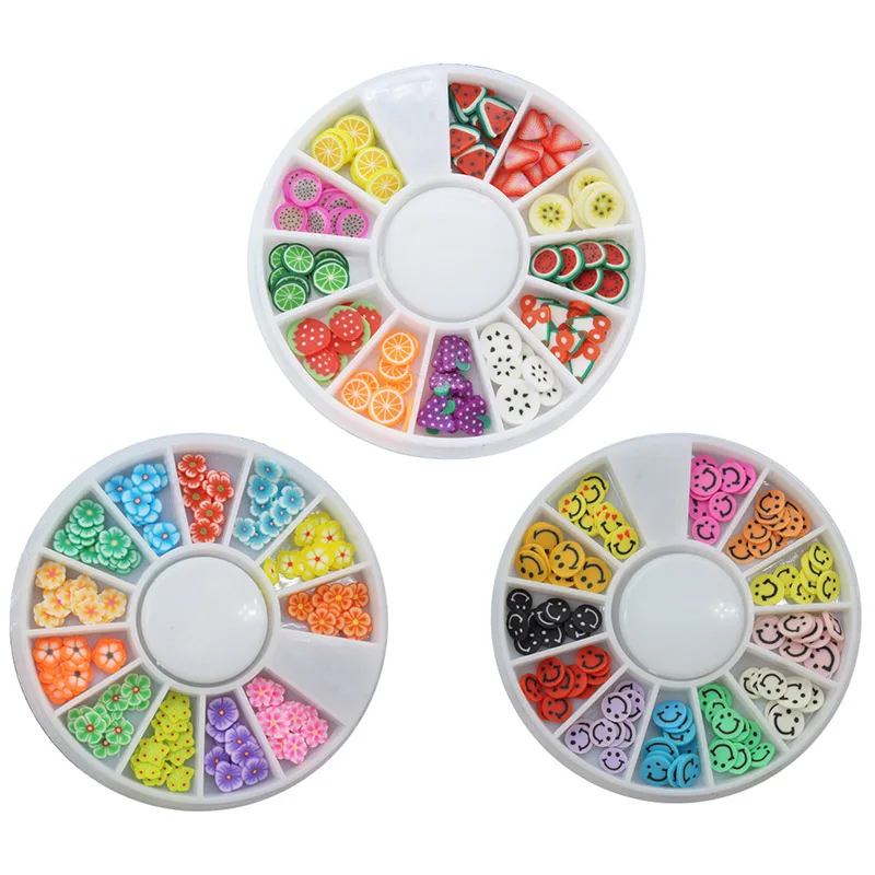 Горячая Распродажа 3D Nail Art Украшение красочный милый колесо из бисера Типсы